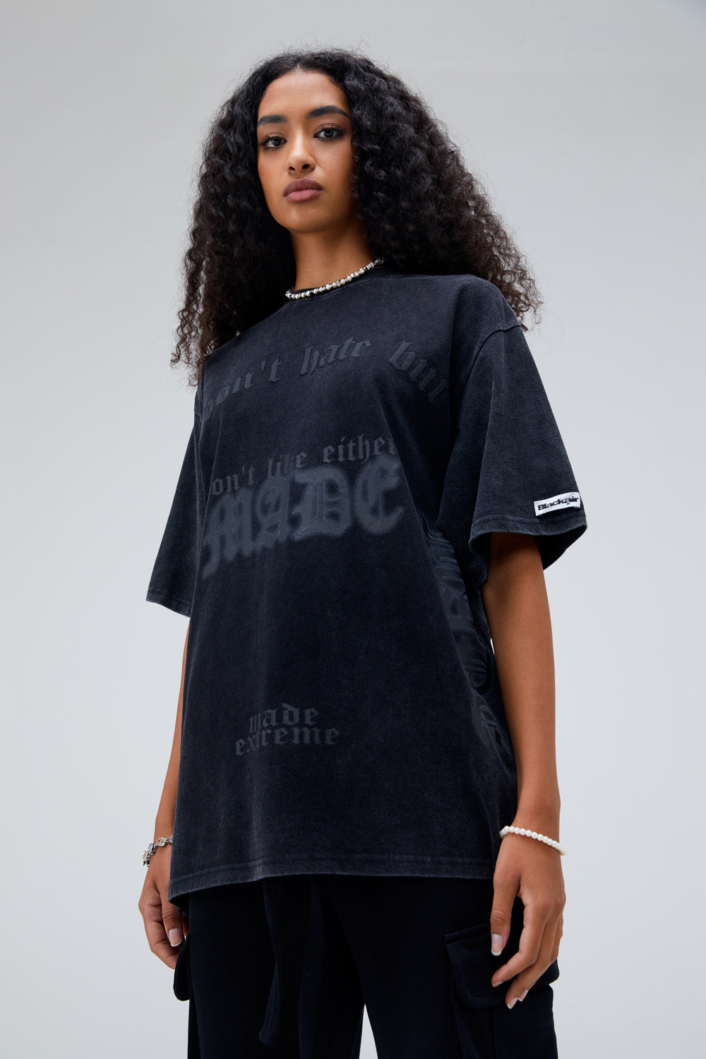 Made Extreme Black Air Letter Graffiti Graphic Streetwear T Shirt