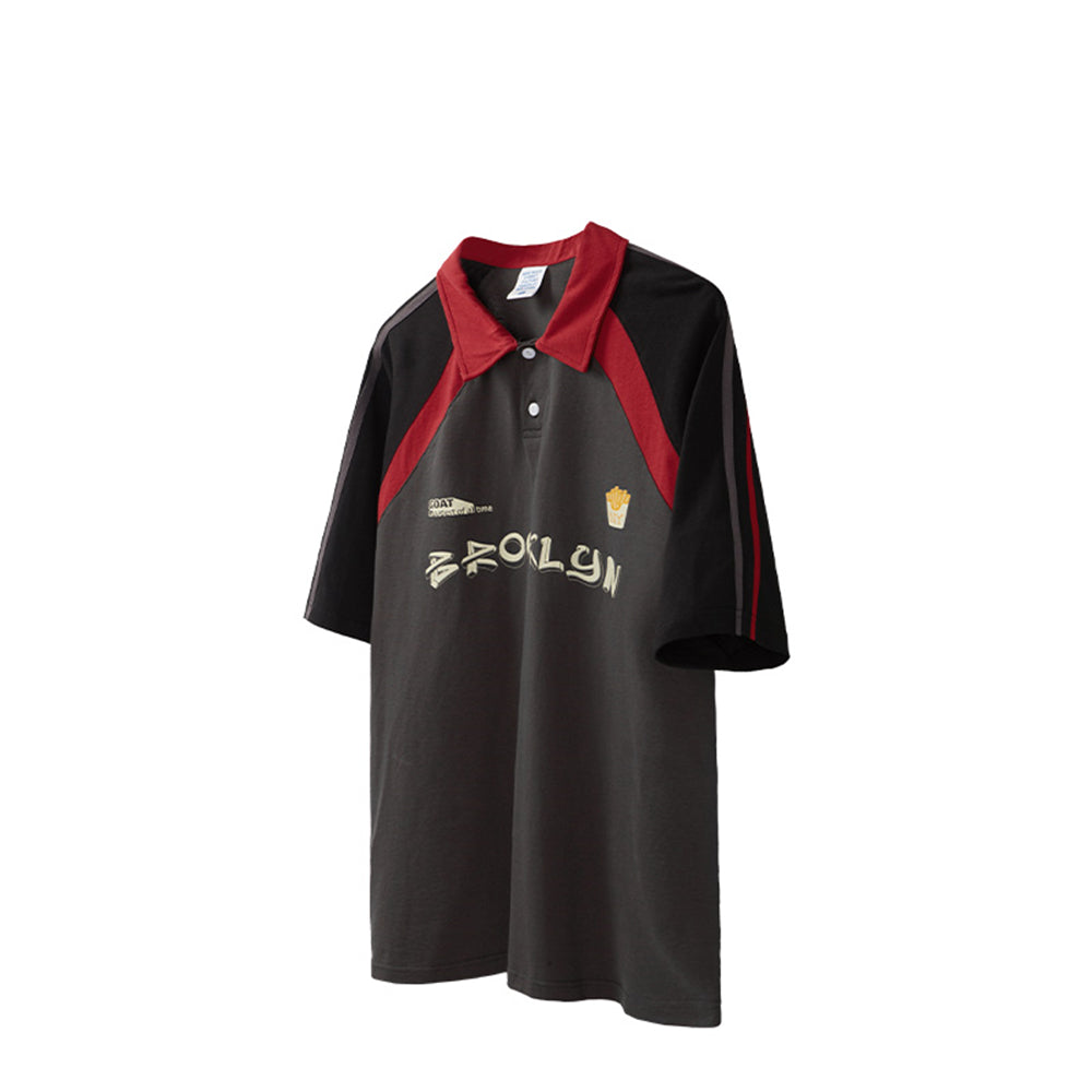 INFLATION Soccer Style Short Sleeve Polo Shirt