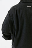 Made Extreme Black Air Vintage Washed Denim Streetwear Stitching Fly Shoulder Canvas Jacket