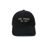 OFF PARIS Corduroy Retro Baseball Hat