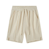 Summer Streetwear Waffles Knitted Elastic Casual Shorts