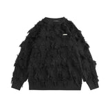 Furry Faux Fur Pullover Knitted Oversized Sweater